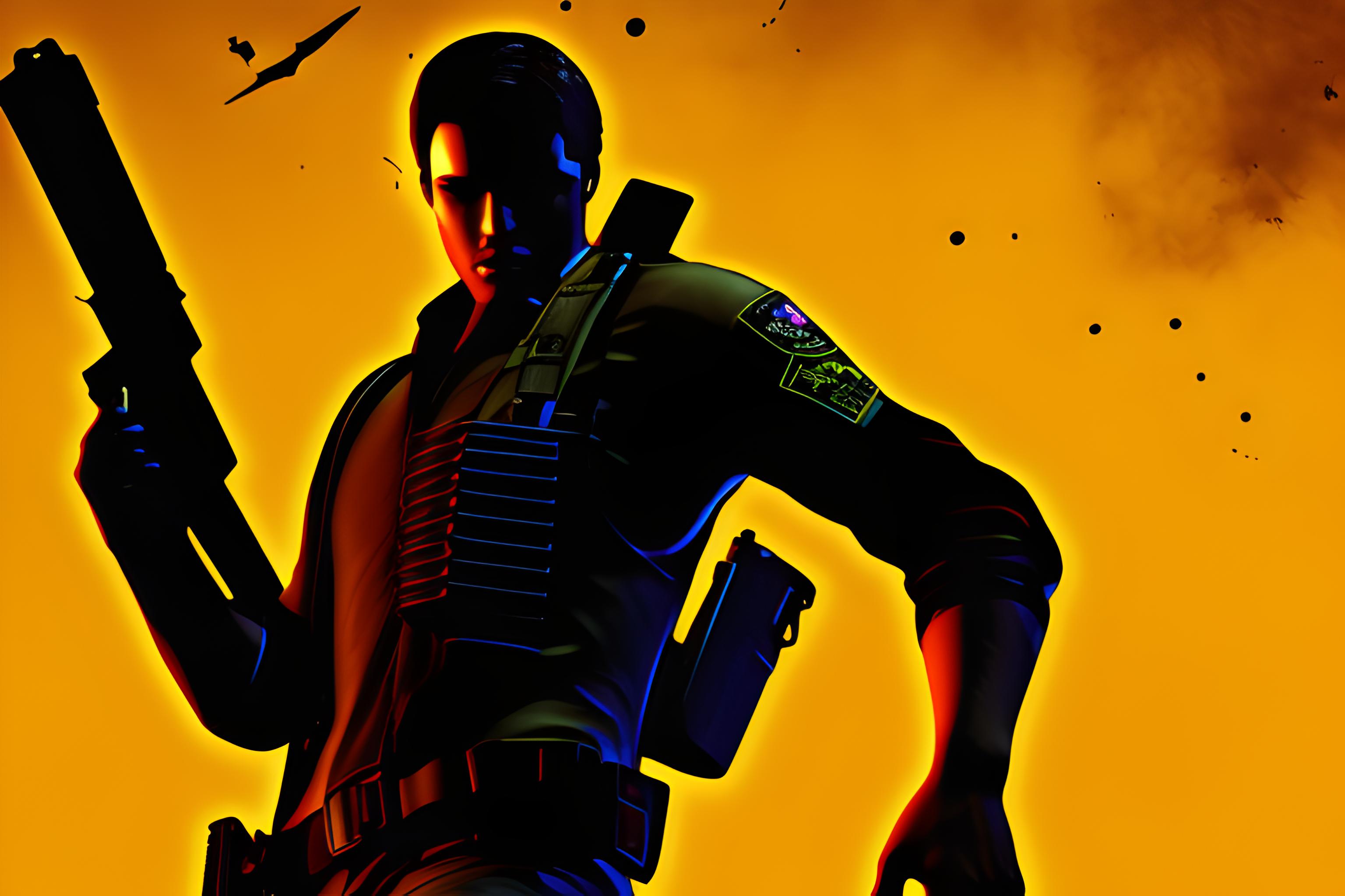 silhouette de hunk resident evil